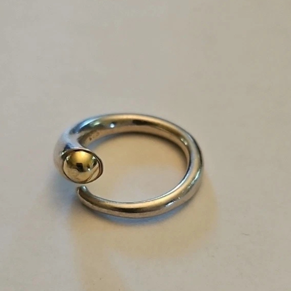 Elegant Silver and Gold-Tone Ring